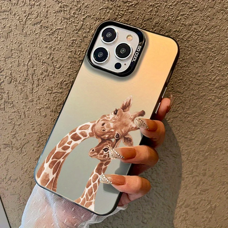 

Artistic Giraffe phone case for iPhone 17 16 15 14 13 12 11 Pro/ Max/Plus shock-proof rear cover anti-fingerprint