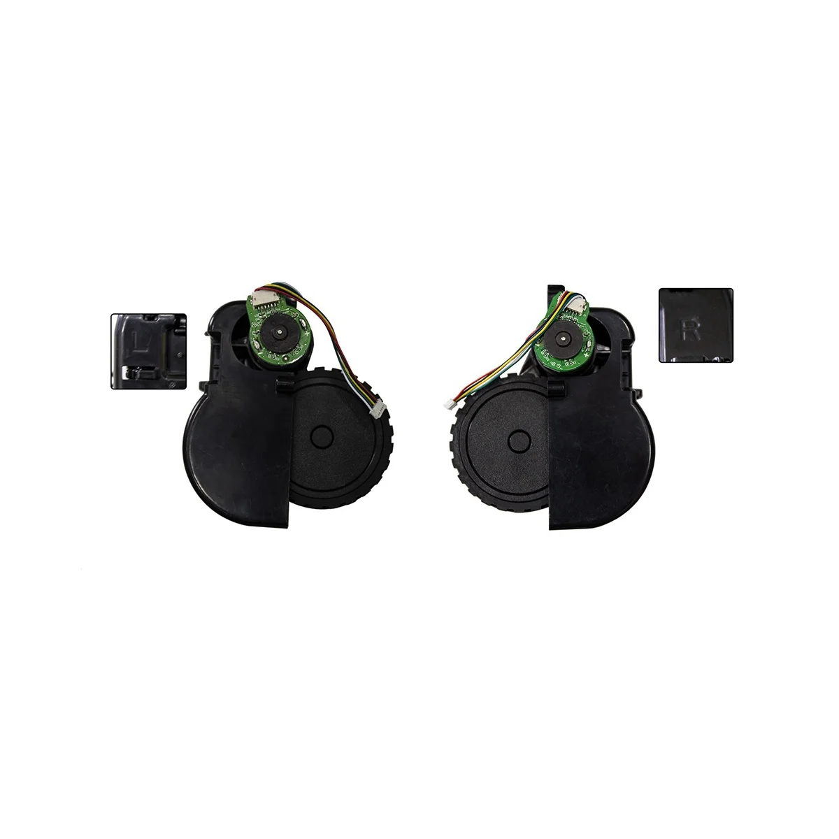 เครื่องดูดฝุ่นซ้าย + ขวาล้อมอเตอร์ชุดสําหรับ EXVAC660 EXVAC680S เครื่องดูดฝุ่นหุ่นยนต์ C