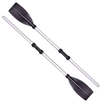 2 Pcs Aluminum Alloy Detachable Float Afloat Oars Fitting Boat Rafting Paddle Canoe Oar Boat Paddle Blade Leaf Oar Replacement