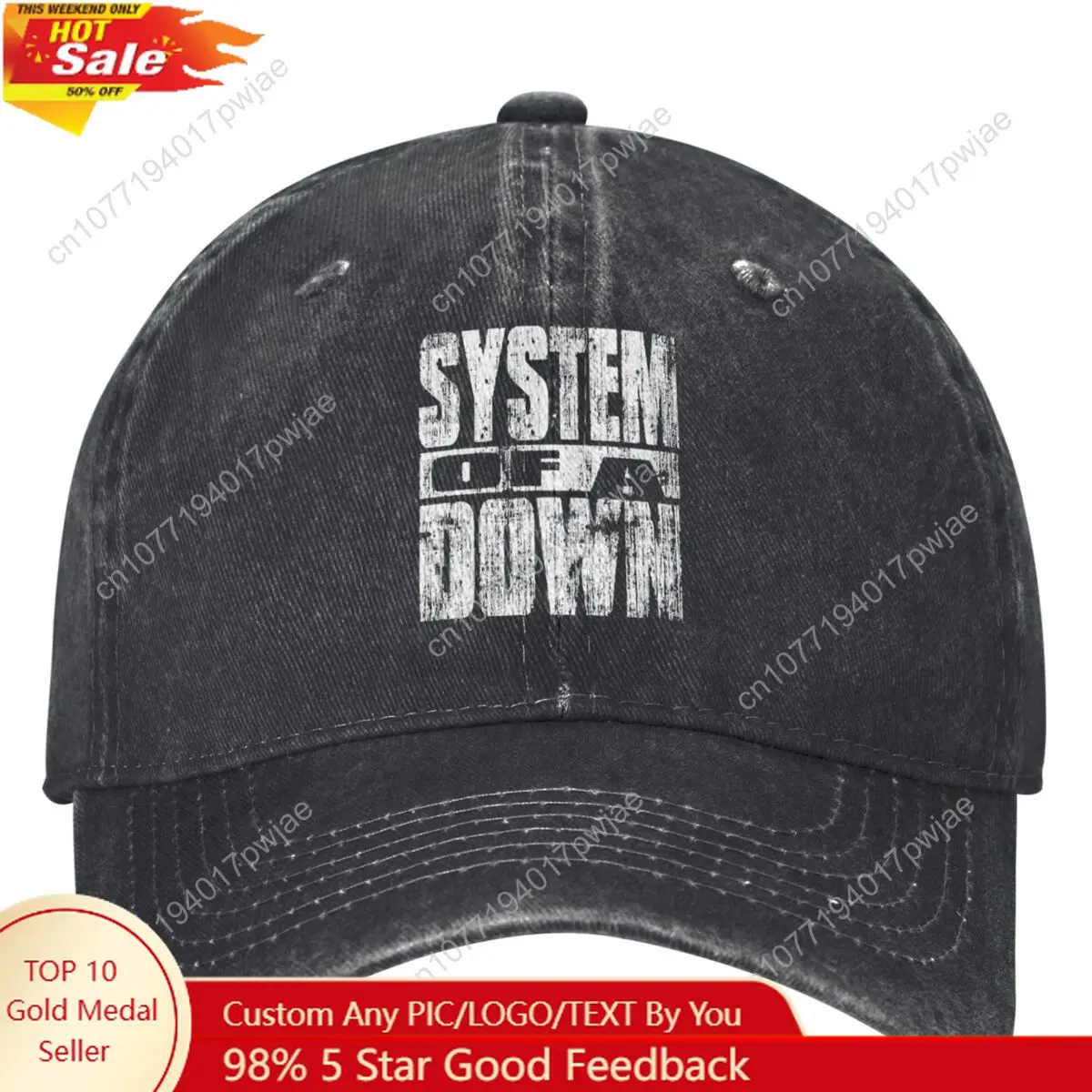 

Metal Music System Of A Downs Band Baseball Cap for Men Women Distressed Denim Snapback Hat punk rock Outdoor Summer Hats Cap