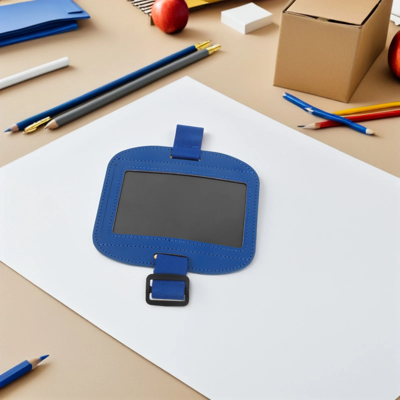 

1pcs Arm Id Card Sleeve For Nurses Security Workers Blue Waterproof Quick Access Employee Armband Id Holder