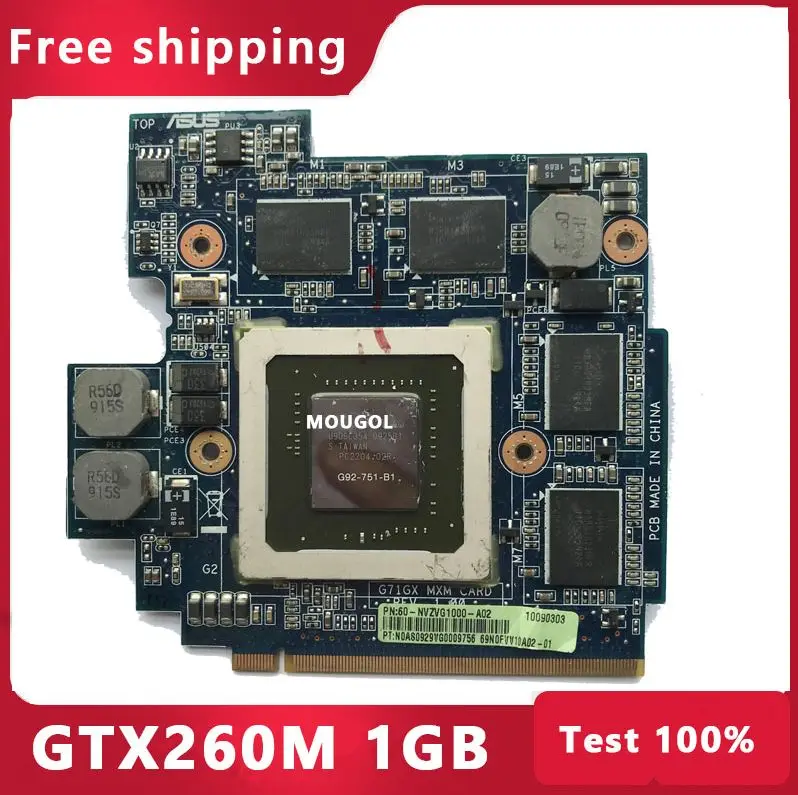 

Original Video Card For Asus G71 G71G G71GX G72G G72GX GTX 260M 1GB Notebook G92-751-B1 Vga Graphic card test 100%