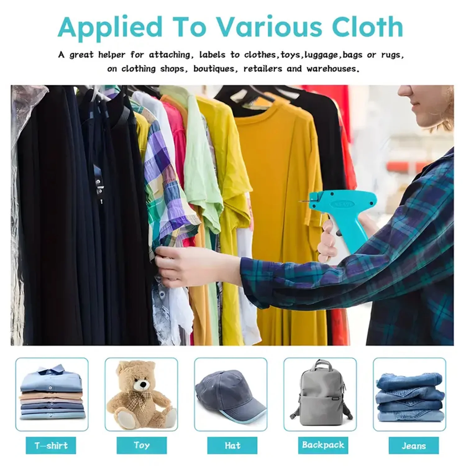 الملابس السريعة لحاف المثبت مع أبازيم الغراء الإبر المحمولة علامة بندقية مجموعة المنزلية قوي البطانيات السحابة للملابس السرير #6