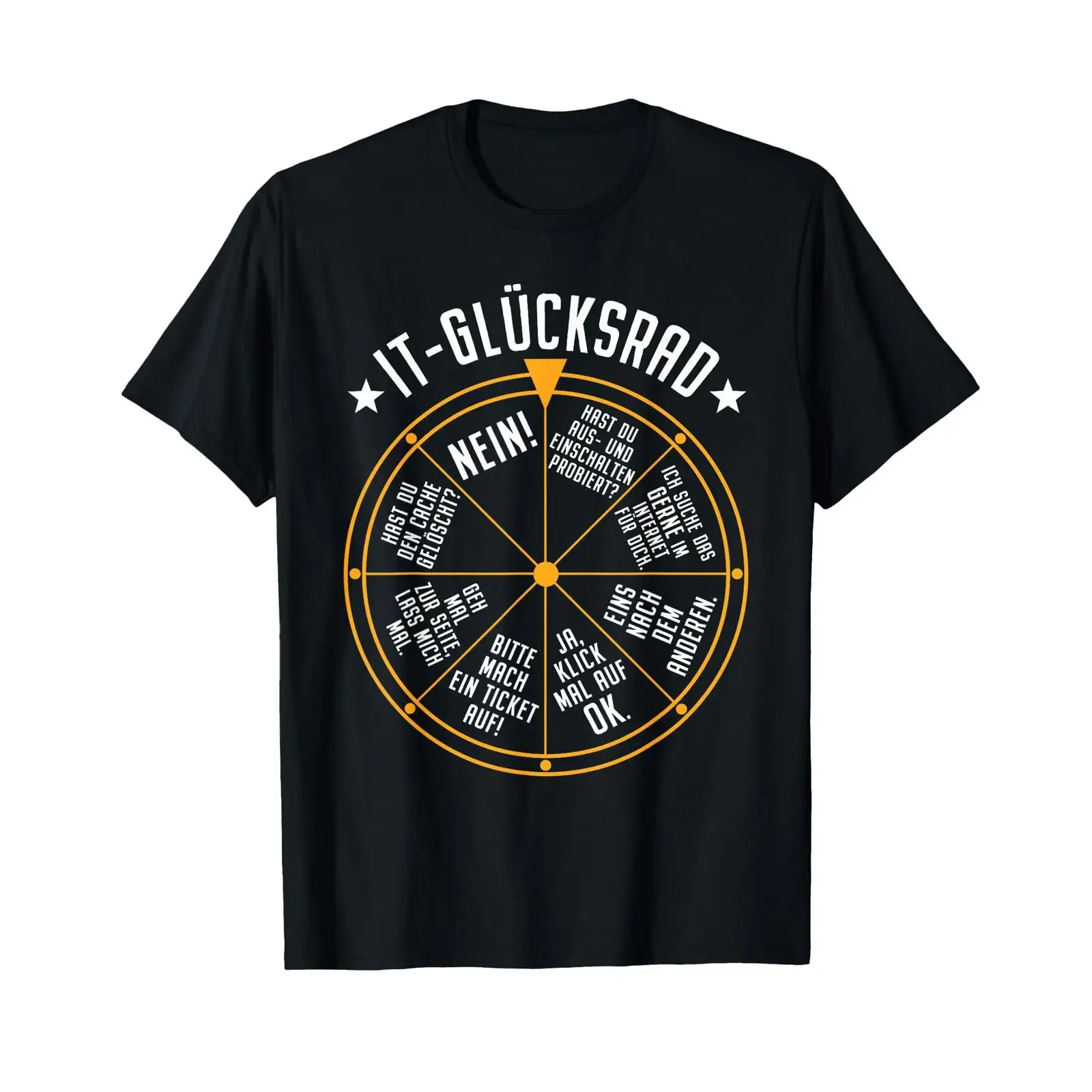 IT Support Fortune Wheel Service Desk Helpdesk Data Centre T Shirt vintage Washed Stretched Unisex Comfortable Soft homme