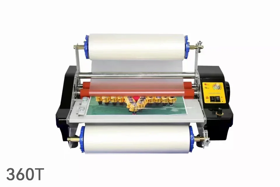 

A A3 A4 Digital display speed-adjustable laminator machine for hot cold lamination plastic coating both sides for badge film etc