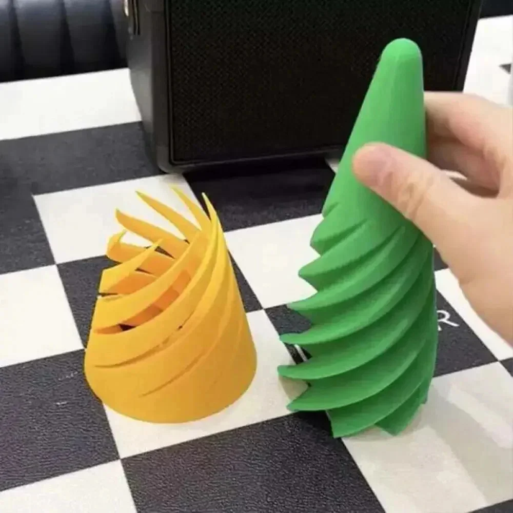 

17cm 3D Printed Helix Screw Fidget Toy Spiral Cone Decompression Decor Ornaments Impossible Pyramid Passthrough Sculpture