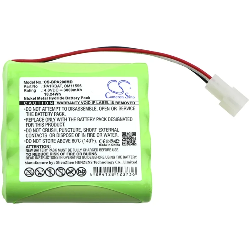 4.8V 3800mAh Medical Battery PA1RBAT OM11596 84932 for Bullard PA20 Air Purifying System, PA20 RSPIRATOR +TOOL