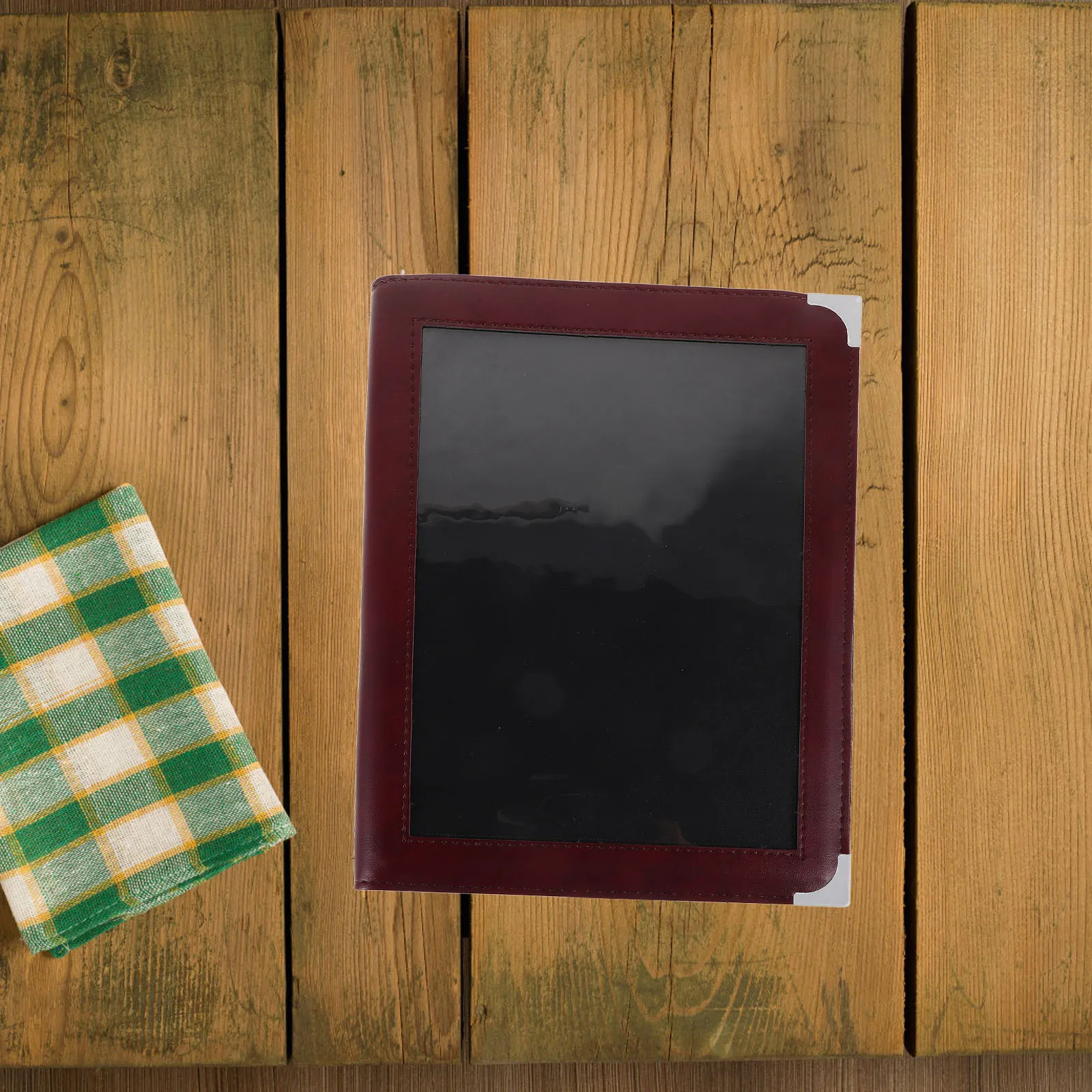 Cartella menu trasparente trasparente da 8 pagine Copertura menu sostituibile per ristoranti Organizzatore di esperienza da pranzo di classe