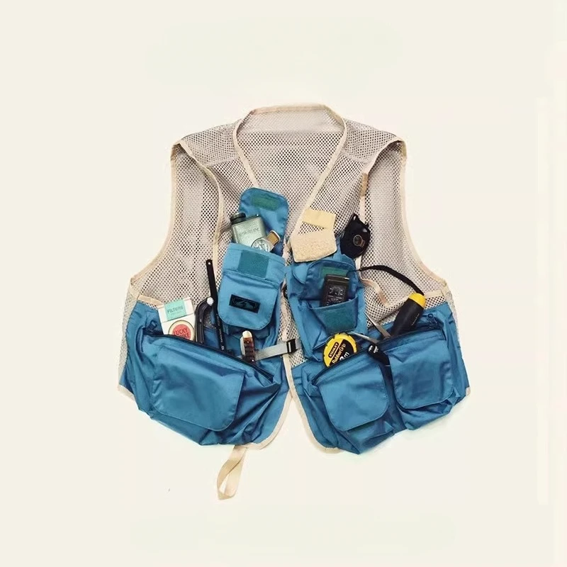 

W2EJOURNEY EU US Size Luxury Outdoor Multi-Pocket Functional Vest Unisex Jacket Casual Breathable Camping Fishing Workwear Vest