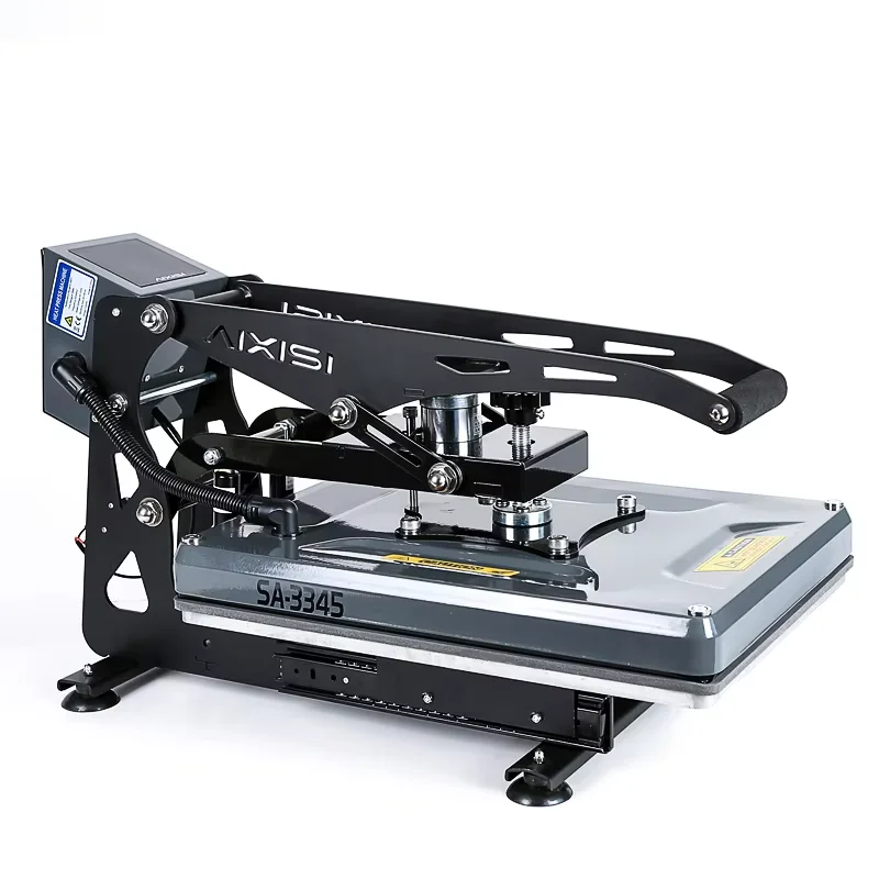 SA3345 Semi-Automatic Heat Press Machine Dual Aluminum Plate Heating U-Shaped Heating Tube T-Shirt Garment Transfer Printing
