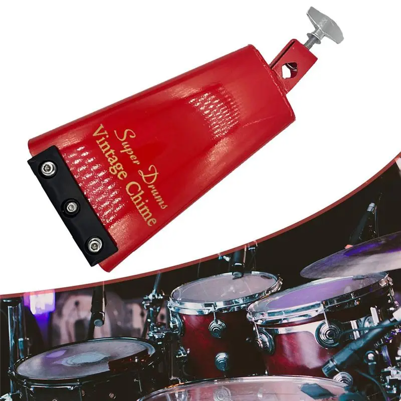 AA90-Cowbell 8.5 Inch Cowbell Noise Makers Portable Cheering Bell For Jazz Drums Percussion Instrument Drum Set