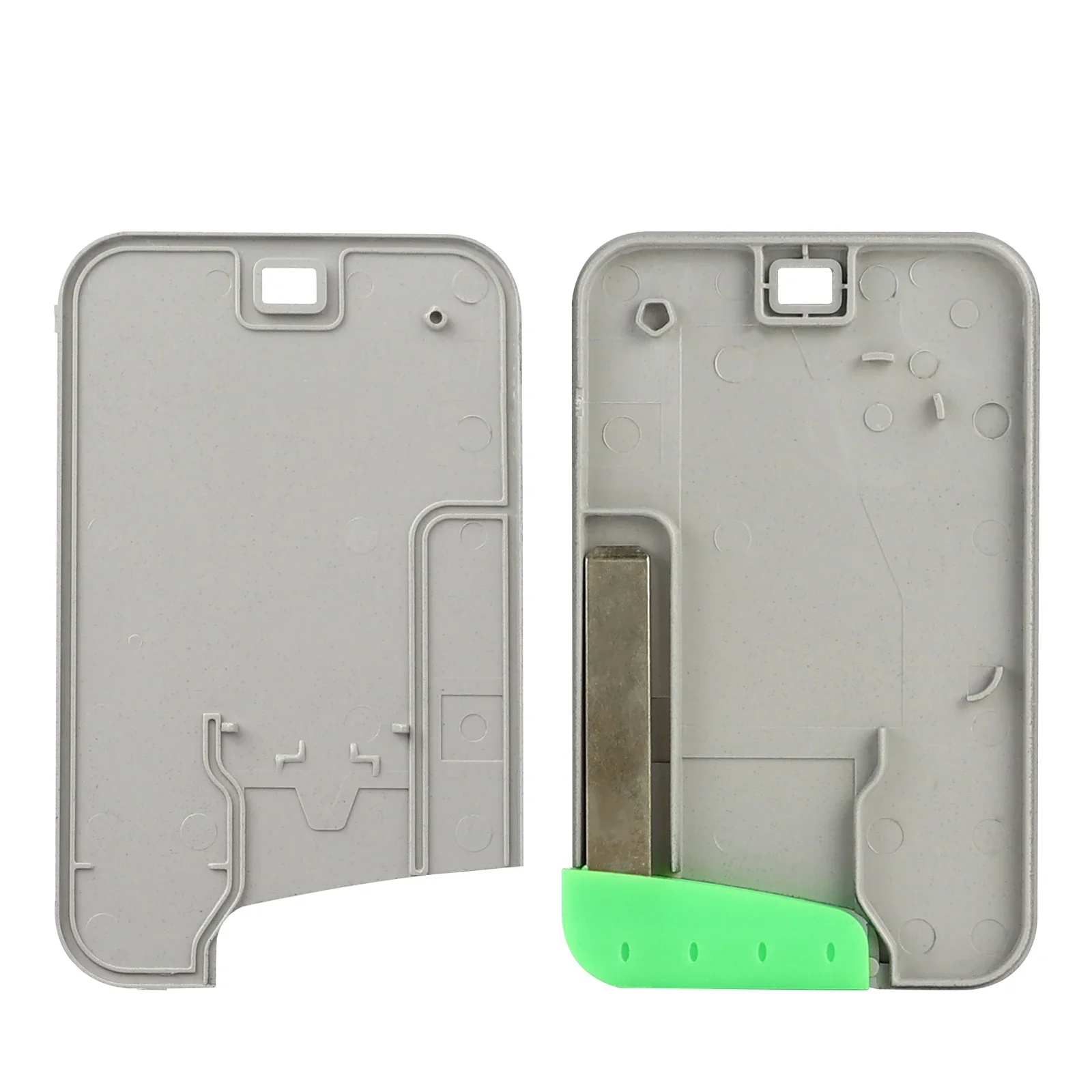 2 Botão Remoto Card Shell para Renault Laguna Cartão Chave Shell Caso com Cinza/Verde Lâmina