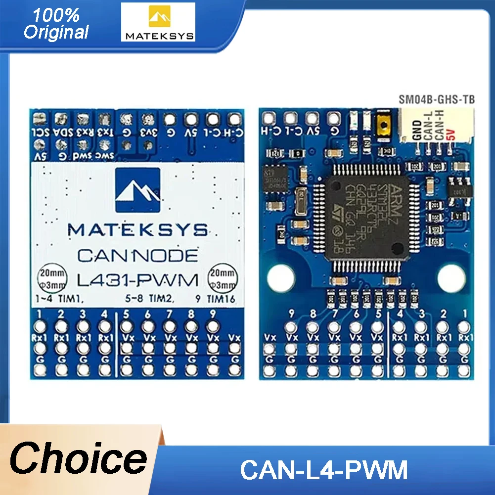 

Адаптер MATEK CAN-L4-PWM DroneCAN в PWM-конвертер AP_PERIPH для радиоуправляемых дронов Turns PWM/CAN Servos, совместимый с DShot/ESC