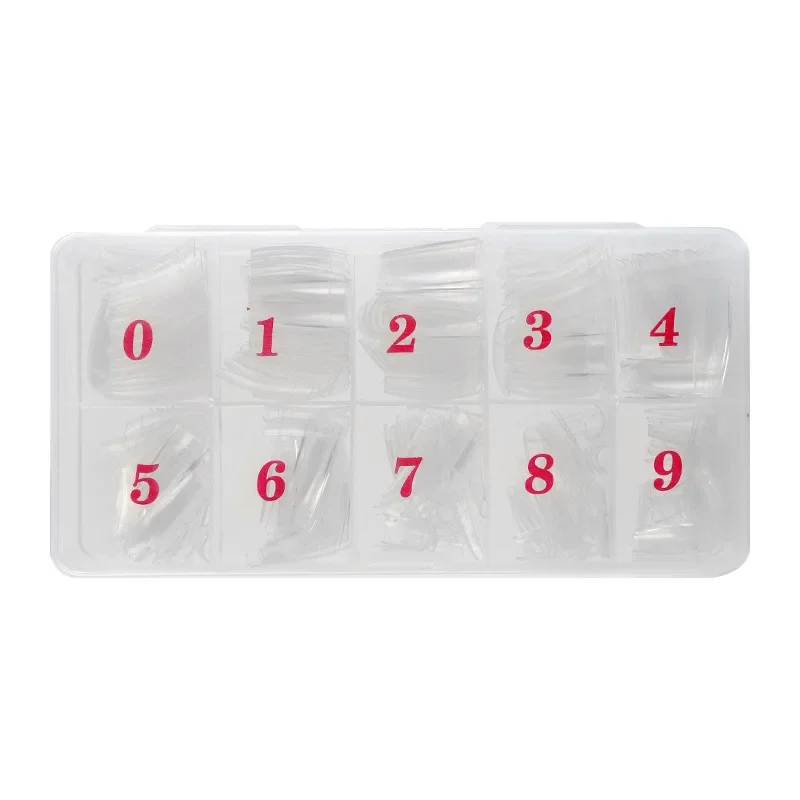 500Pcs Acrylic Nail Tips Transparent Artificial Half Cover French Full Cover Manicure False Nails Box Set for DIY Nail Art