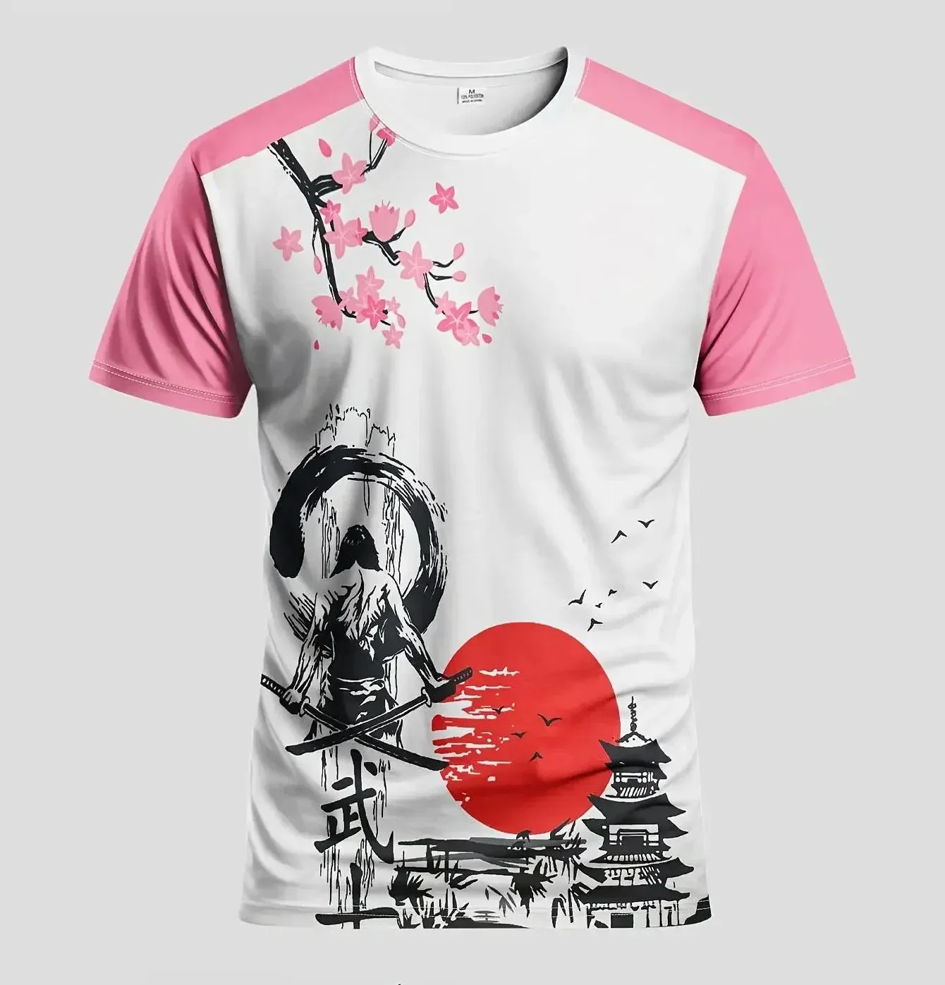 Tokyo Bushido-style Men's T-shirt for Summer Outdoor Streetwear in Harajuku Y2K Style Quick-drying Breathable Men's Clothing