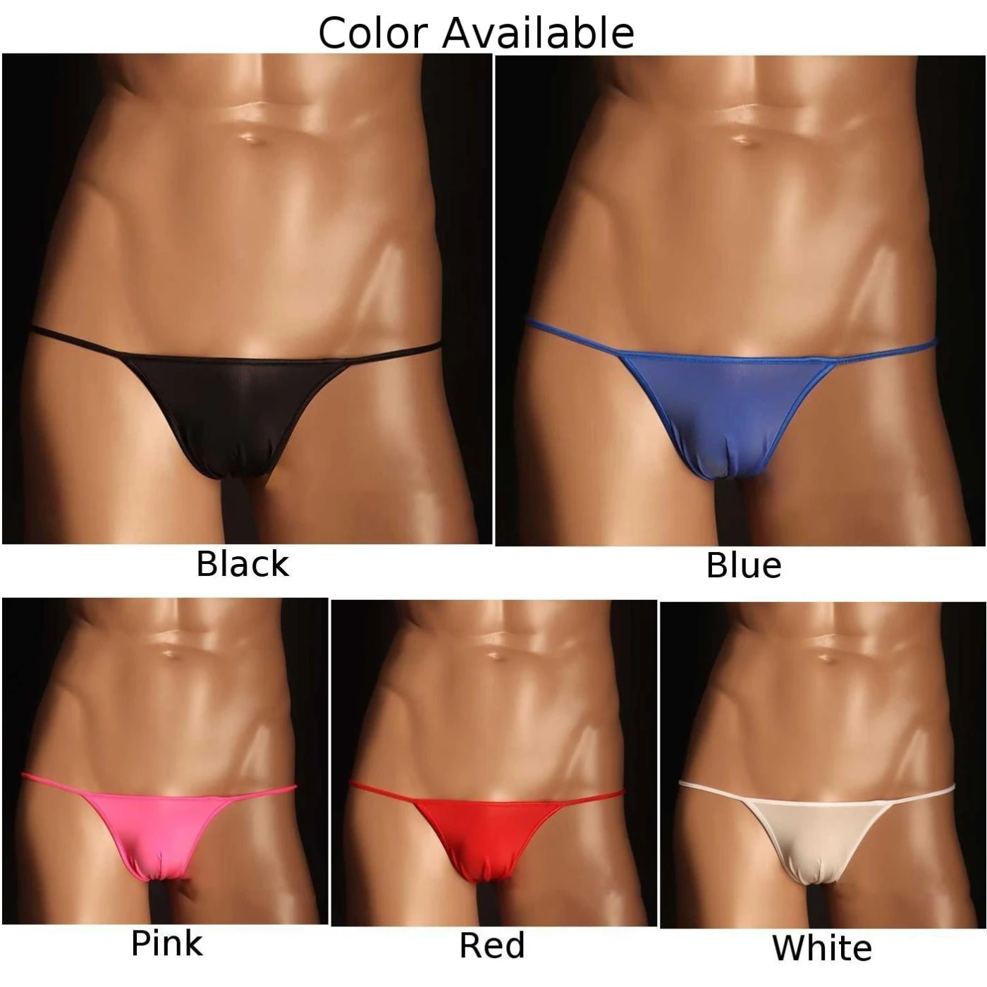 Men Ice Silk Sexy Low Waist Briefs Underwear High Elastic Pouch Panties Lingerie Thongs Translucent Breathable Men\'s Thongs