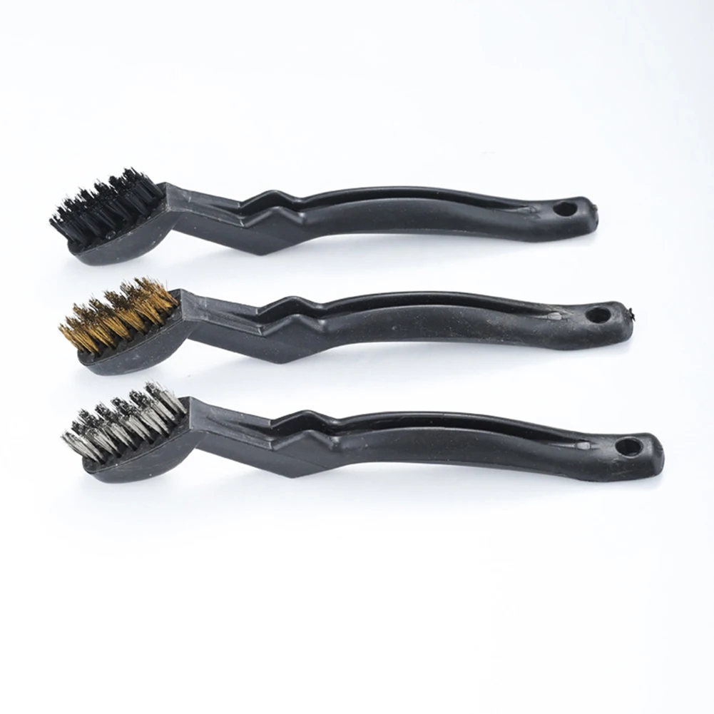 Mini brosses métalliques pour enlever la rouille, brosses à livres en laiton, brosses métalliques à récurer et à polir, outils pour livres, kits pour la maison, brosse métallique, 3 pièces