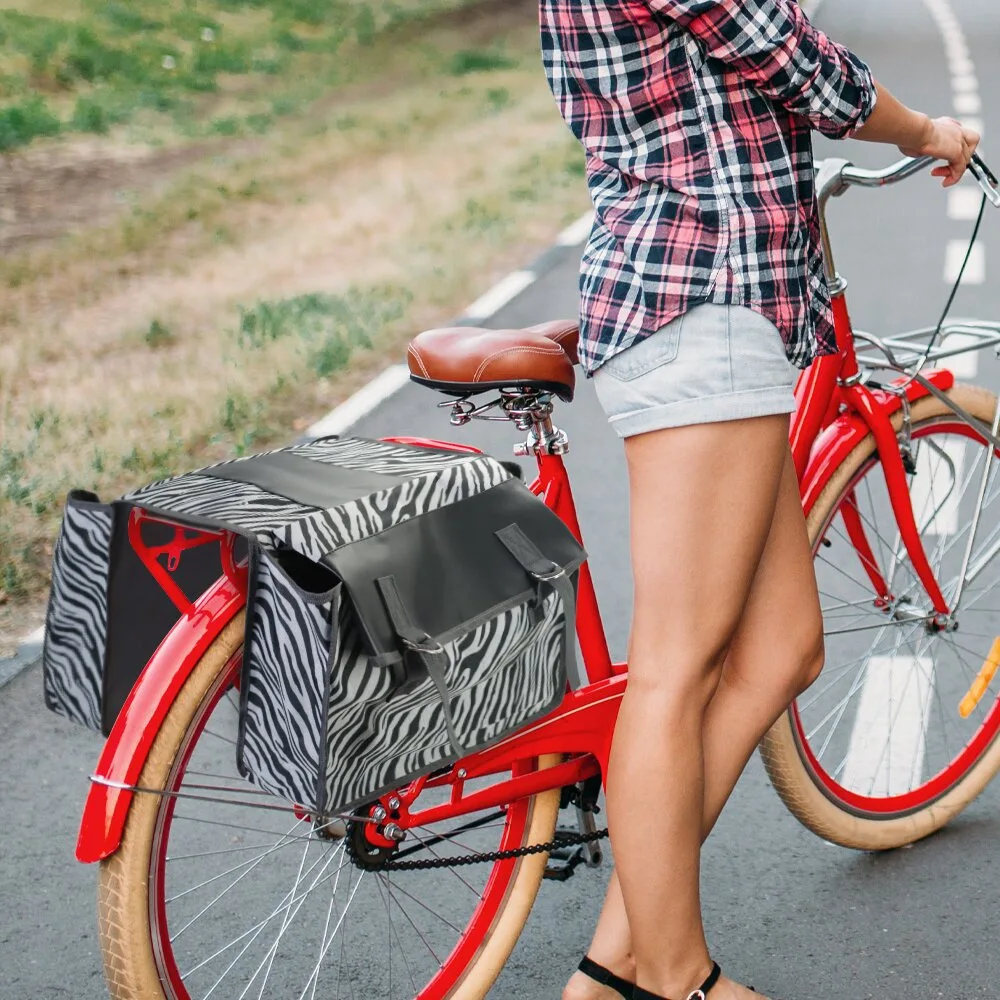 

Double Side Bike Bag 30-40L Waterproof Double Rear Rack Trunk Bag with Rain Cover for MTB Road Folding E-Bike Bike Accessories