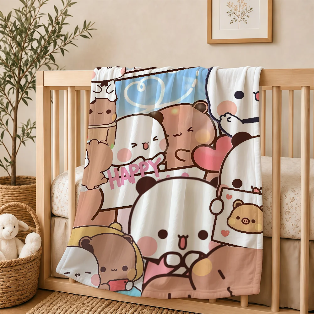 Cartoon B-Bubu n D-Dudu Cute Blanket Warm Fuzzy Plush Throw Comfortable Skin Friendly Soft Sofa Living Room Bed Bedspread 6