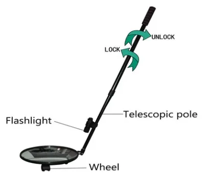 Inspection Convex Mirror Under Vehicle Inspection Mirror  Security Under Car Checking Mirror with LED Light
