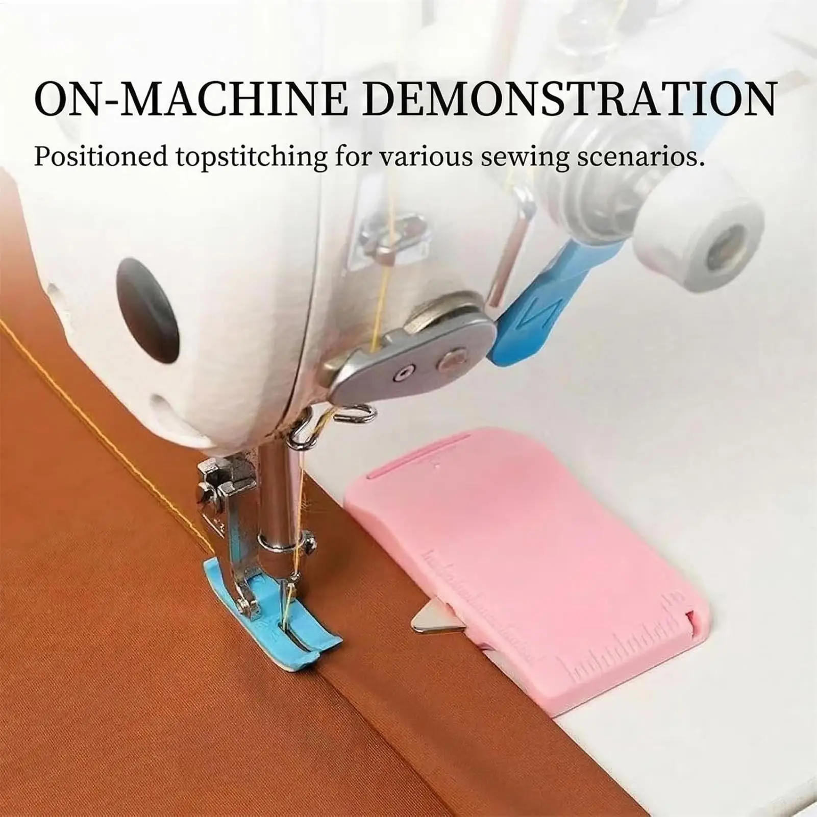 Adjustable Magnetic Sewing Track Built-In Seam Ripper with Measurement Seam Guide Anti-Curling Positioning Tool