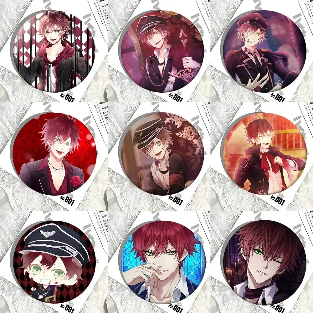 Anime Diabolik Lovers Sakamaki Ayato Round Badge Creative Brooch Clothing Backpack Accessories Lapel Pin
