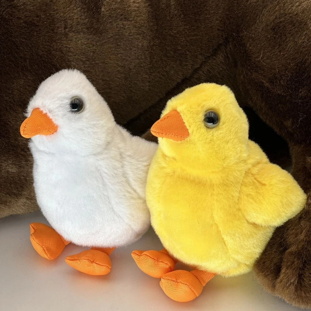 

13cm Small Cute Plush Simulation Little Yellow Chicken White Chicken Plush Toy Fun Doll For Boys And Girls Gifts Soft Fill