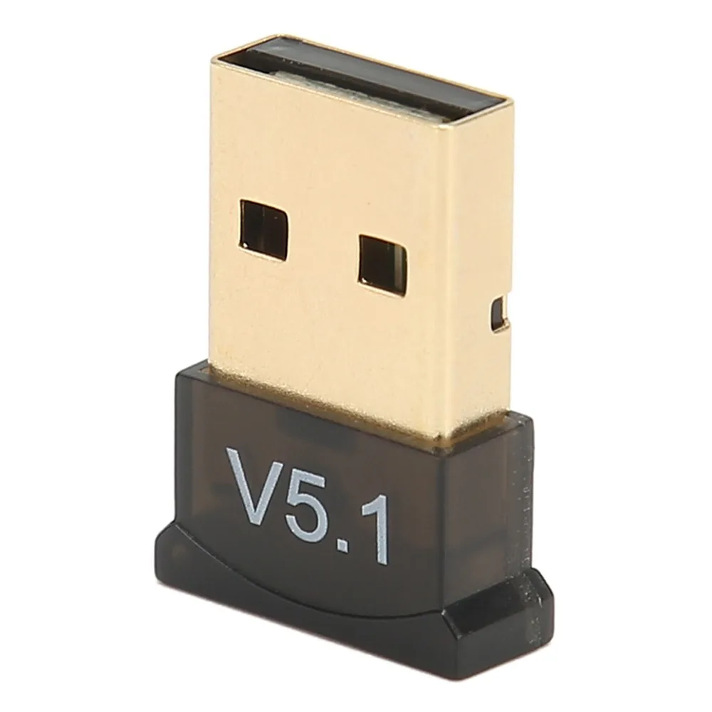 

Universal ABS USB BT Adapter Plug and Play Black BT Dongle Portable Wide Coverage Wireless Receive Windows System