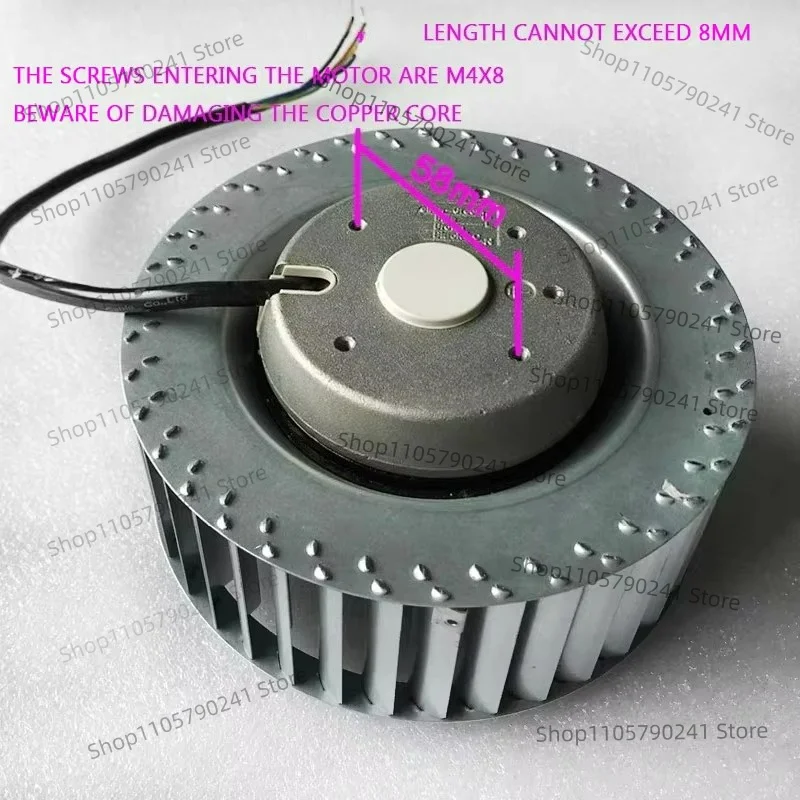 Copper core high speed motor precision bearing outer rotor motor large air volume low noise forward tilt centrifugal fan
