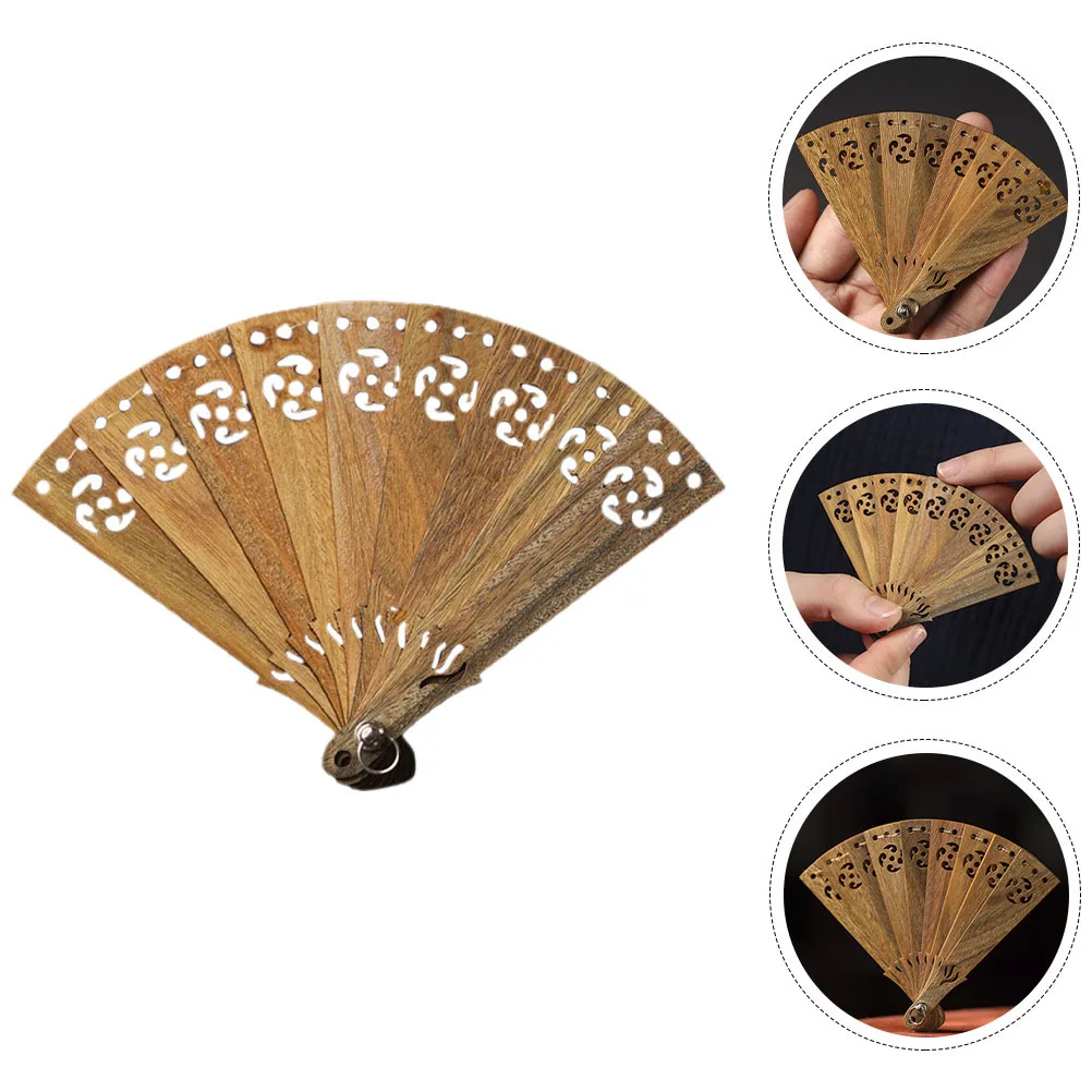

Wood Mini Folding Fan Hanging Ornament Retro Bag Pendant Car Keychain Pendant Decorative Hanging Charm Fan Keychain Decor
