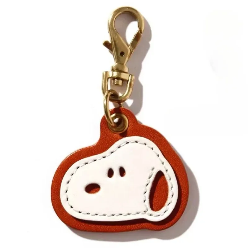 Anime Snoopy Cartoon Character Shape PU Keychain Cute Key Bag Personality Creative Trend Cool Pendant Accessories Wholesale