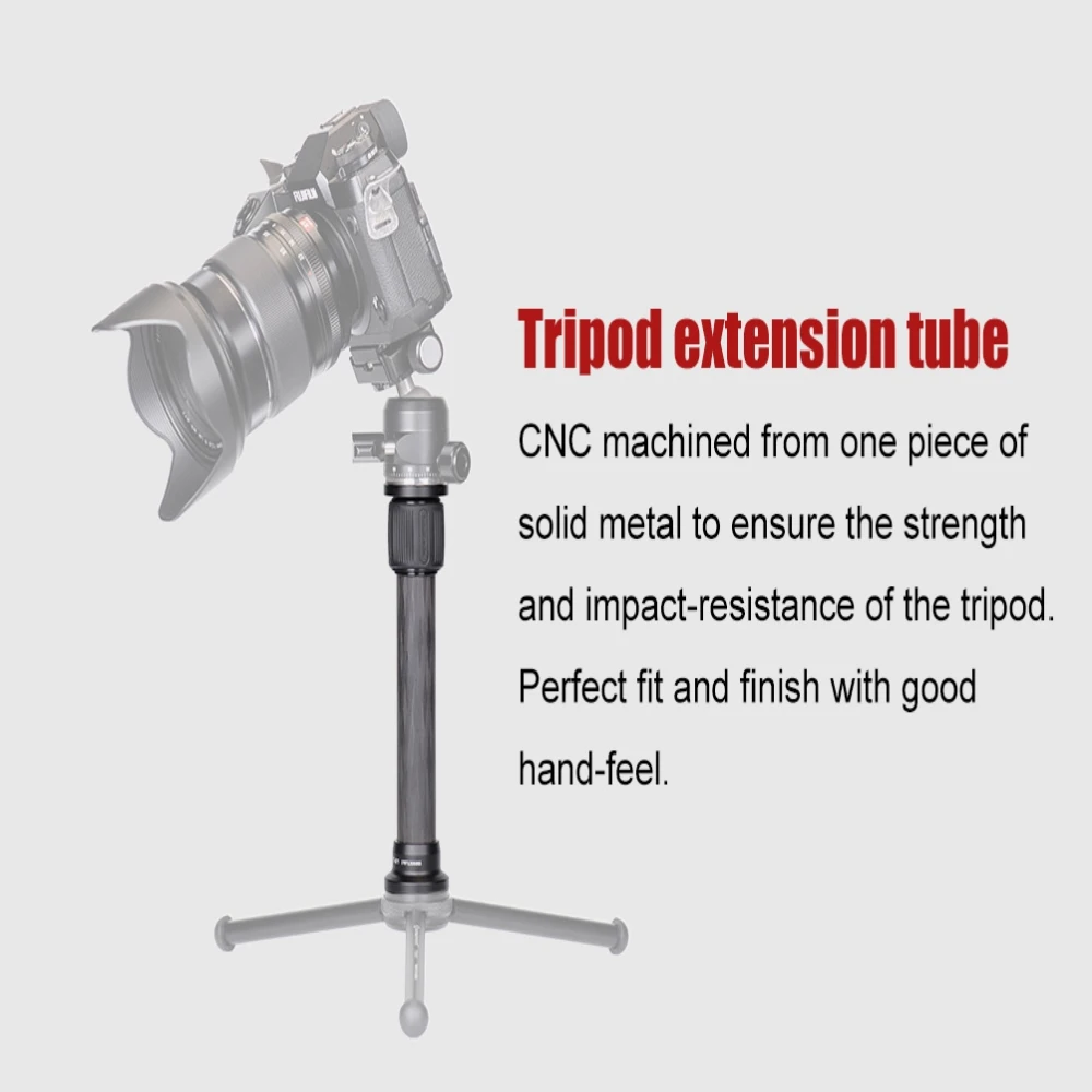 Sunwayfoto CF Tripod Extension Tube Carbon Fibre Fiber 2 Section Extender ET-01