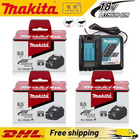 Genuine Makita 18V Battery 6Ah Battery BL1860 BL1850B BL1850 BL1840 BL1830B Makita Replacement Lithium Battery