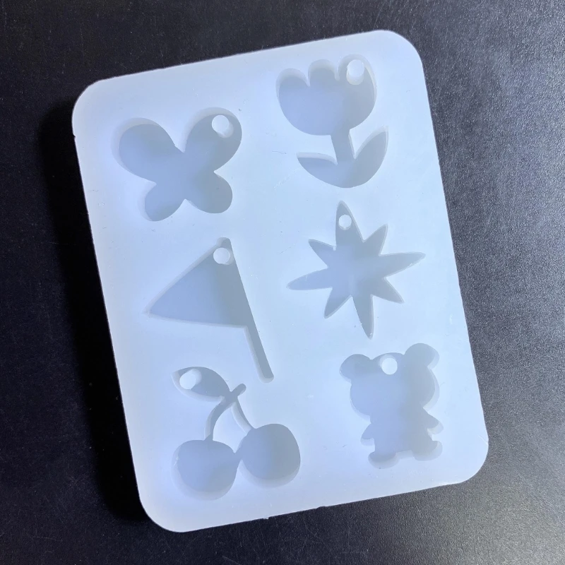 보석 주조 금형, 교수형 구멍이있는 실리콘 펜던트 수지 금형 DIY Crafts Dropship