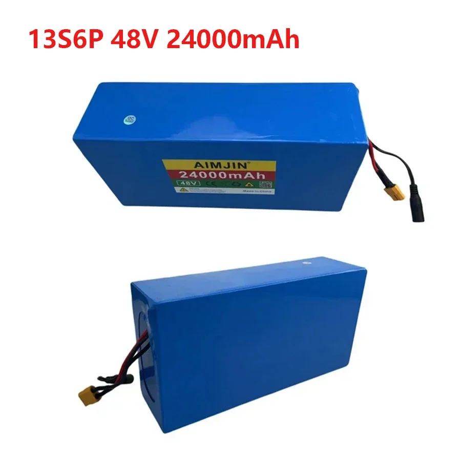 Paquete de batería de litio 13S6P, 48V, 24000mAh, 18650 BMS inteligente integrado Ele