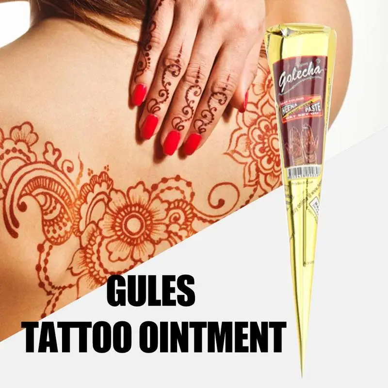 

Black/ White/ Brown/ Deep Red Mehndi Paste Cones Body Art Sticker Mehndi Body Paint Natural Herbal Henna Cones Temporary Tattoo