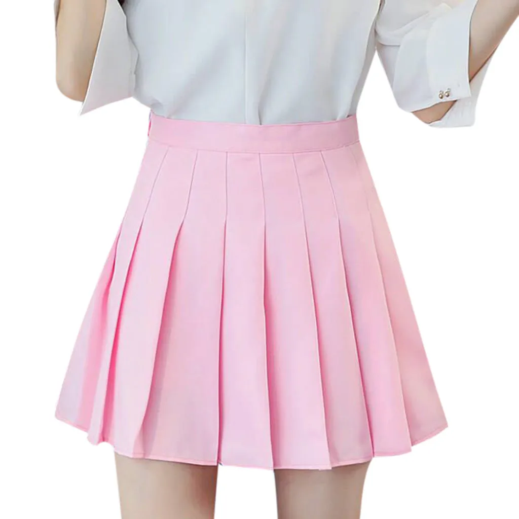 Sexy Girl Mini Short Skirts Saia Feminina Casual Fashion Tennis Waist Waist High Women'S Mini Slim Skirt Skirt Pleated Skirt