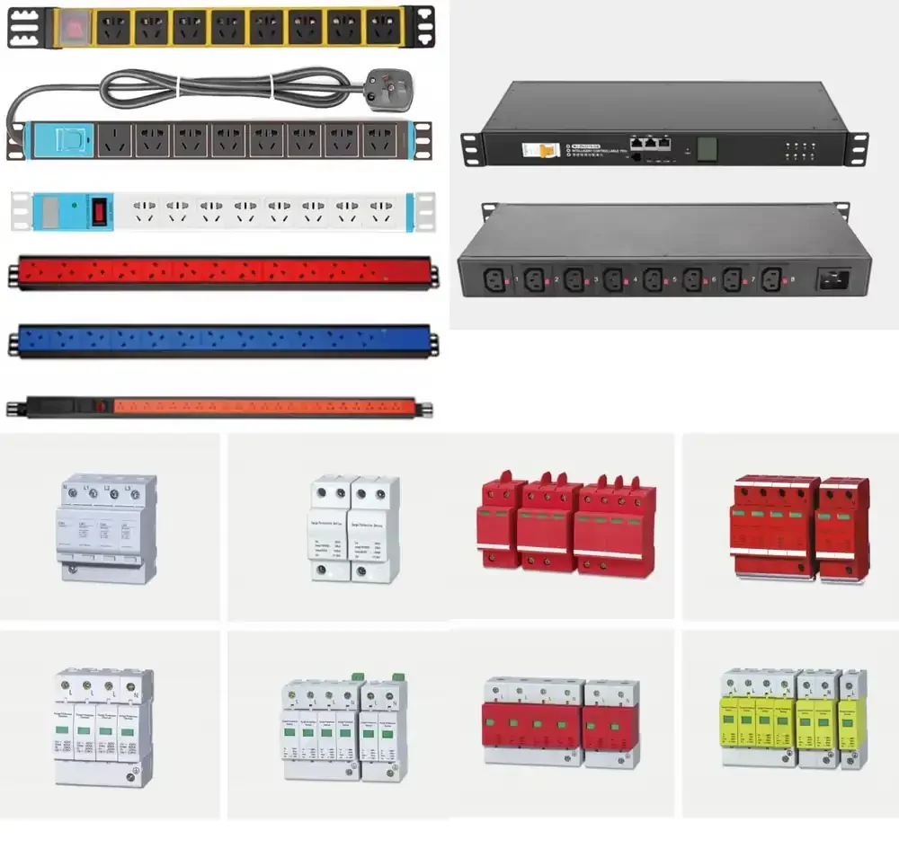 

Wholesale Pdu 3 Phase Pdu 415V 63A 12port C19 2M Power Cord and Remote Control Meter Rack