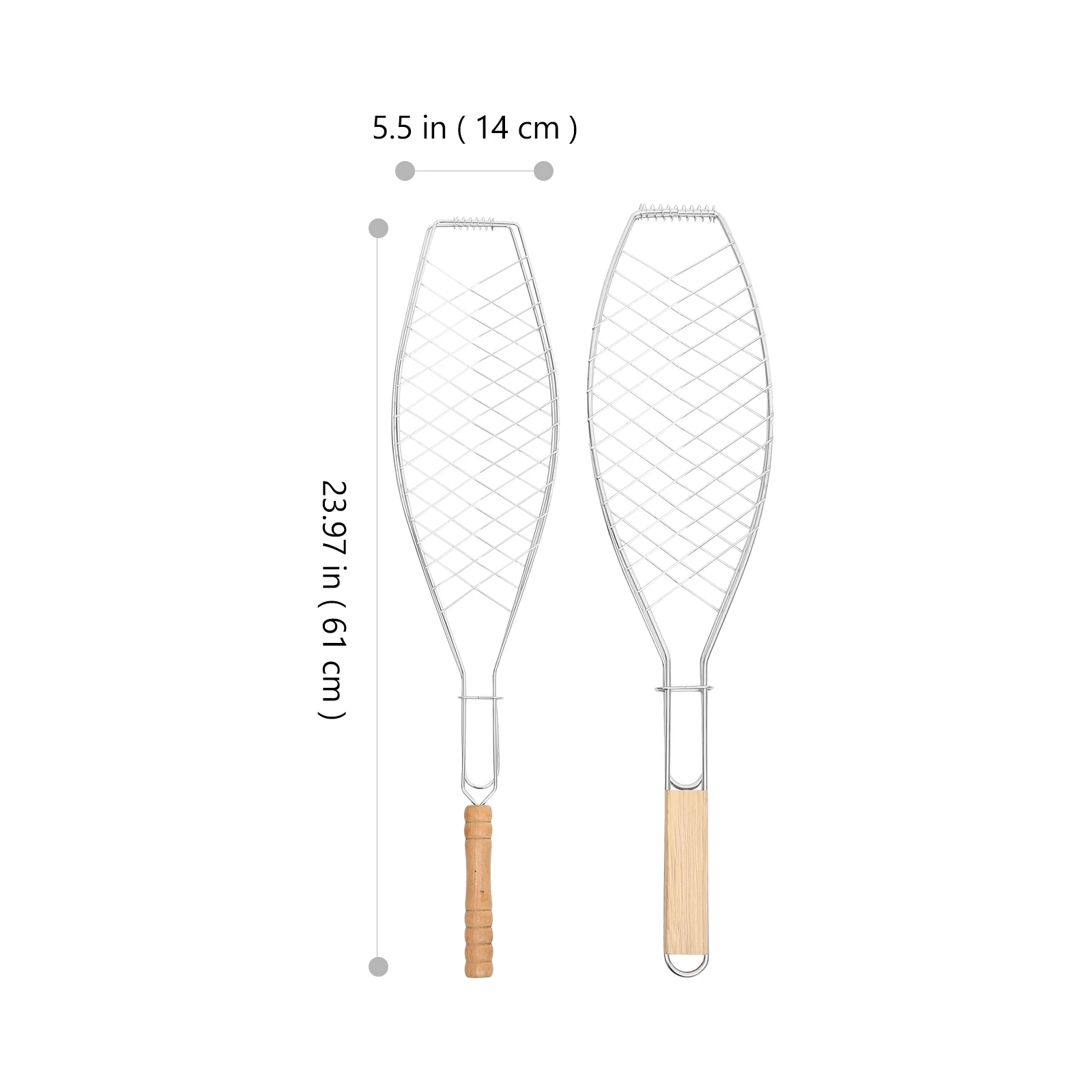 

2pcs BBQ Grill Tools Outdoor Barbecue Basket Durable Grilling Baskets for Fish Meat Vegetables Easy Clean Storage Gifts Kitchen