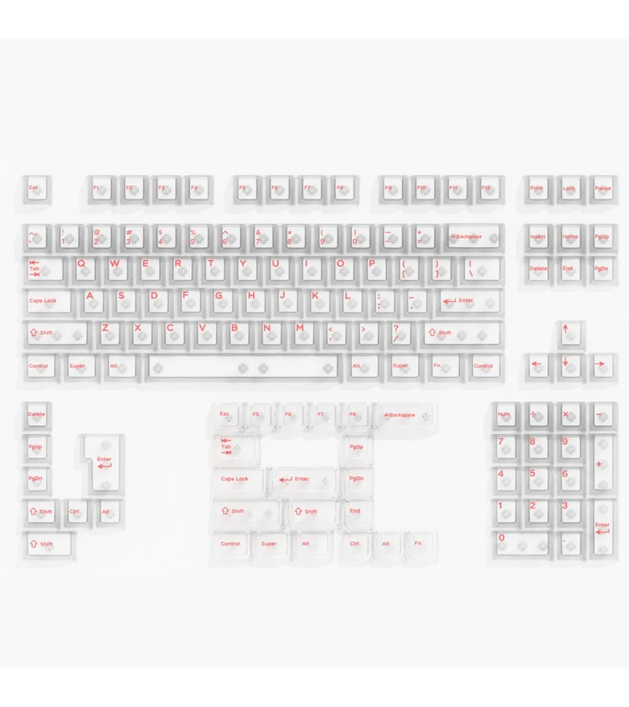 13 PC fog-through keycaps black/white/burgundy/coffee/gray/pink original high-tech mechanical keyboard