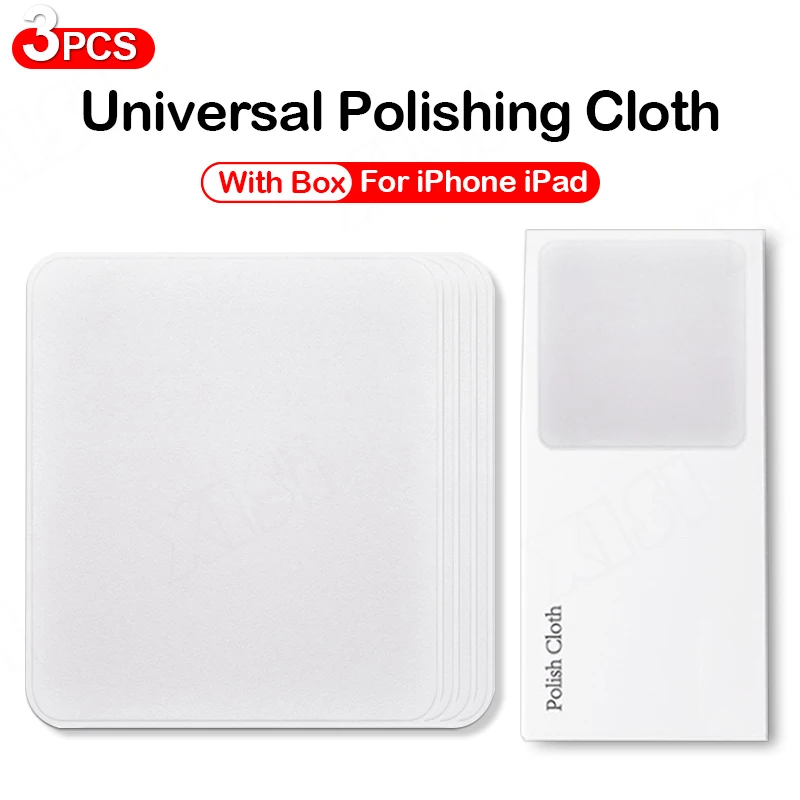 1/2/3PCS Screen Polishing Cloth for Apple iPhone iPad Watch Samsung Universal Screen Cleaning Cloth Soft Microfiber Wipe Cloth