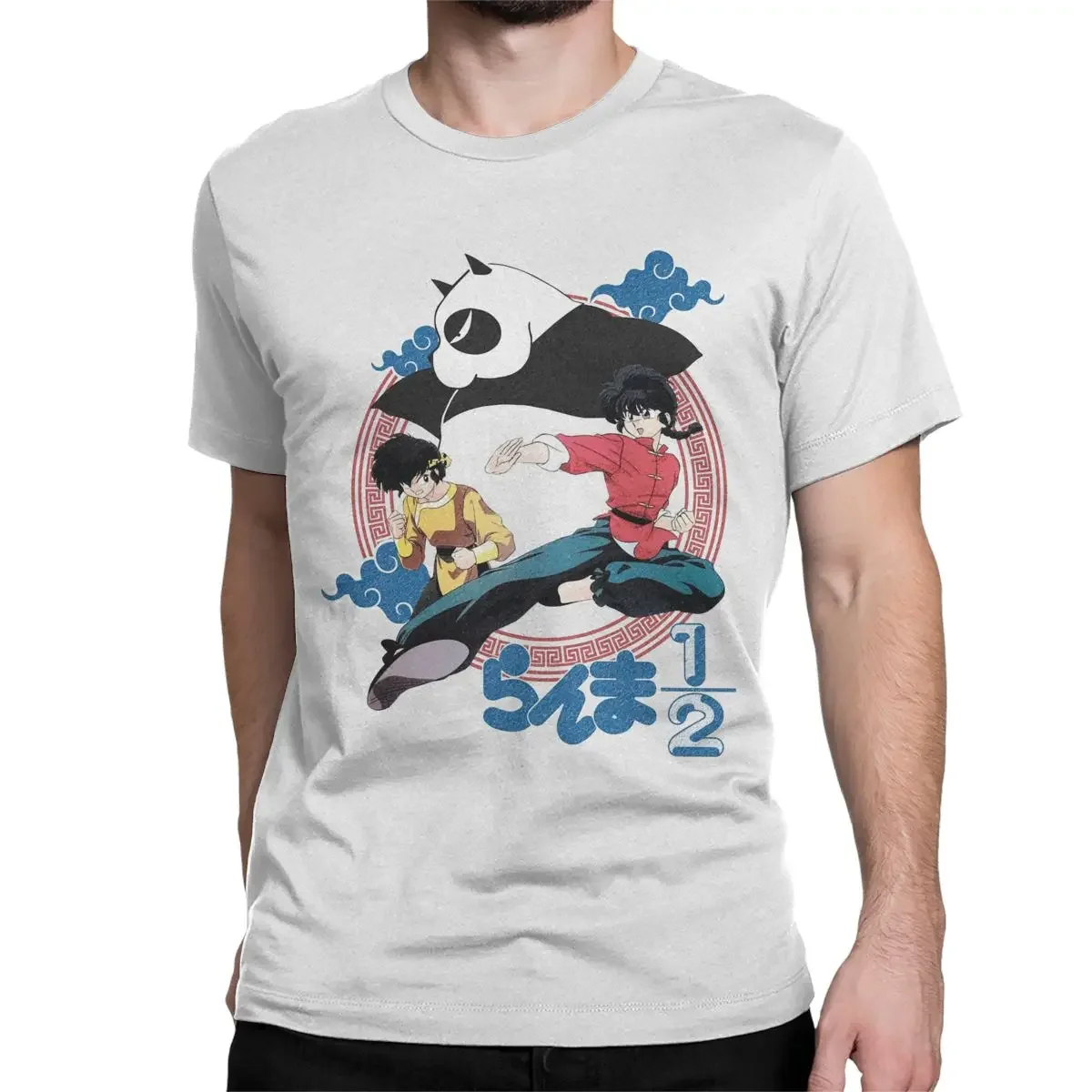 Men Women T-Shirt Japanese Comedy Anime Vintage Pure Cotton Tees Short Sleeve Ranma 1/2 T Shirts Crew Neck Tops Printed