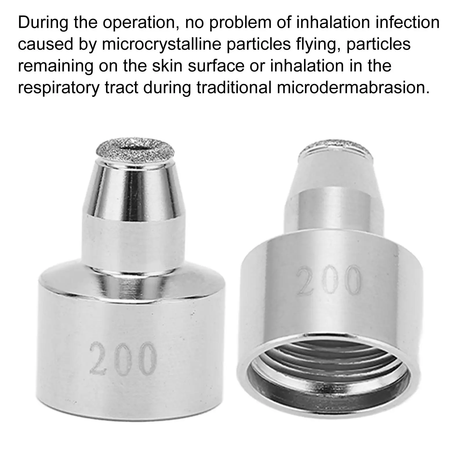 200 #   Zamiennik końcówki do dermabrazji ze stali nierdzewnej do usuwania zaskórników - akcesoria do maszyn do pielęgnacji twarzy