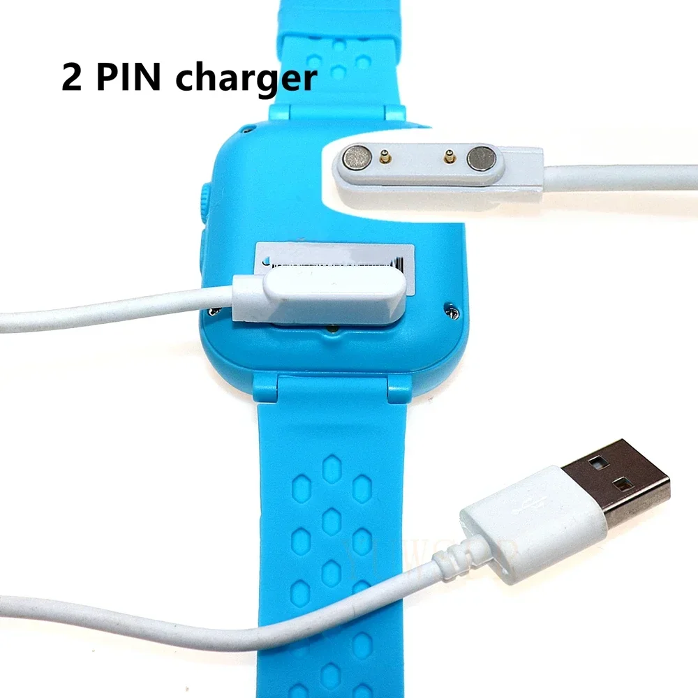 USB Magnetic 2 Pin Charging 5 Pin Data Cable Line Clip-on Charger for Kids GPS Tracker Smart Watch LT21 LT31 Q12 Q19 K9 T16 DF33