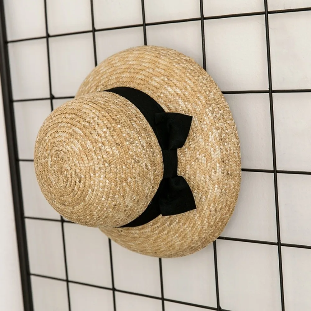 High-Density Weave Wheat Straw Cloche Breathable Grosgrain Ribbon Trim French Style Sun Hat Retainable Shape Lightweight Comfort