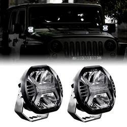 Emark 5.75 in 50W LED Driving Lights 2 PCS 50W 4000LM Offroad Light Bar Work Light for Truck Jeep Pickup ATV UTV Off Road 4x4