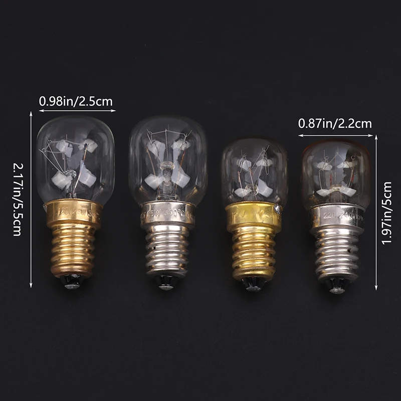 Запасные части для духовки Высокотемпературная лампа 120 В 25 Вт E14 300 градусов T22 Лампочки для микроволновой печи Лампы для пароварки Лампочки для соли