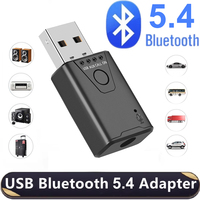 USB Bluetooth Audio Adapter Wireless Bluetooth 5.4 Dongle Adapter for PC Laptop Wireless Speaker Audio Receiver USB Transmitter