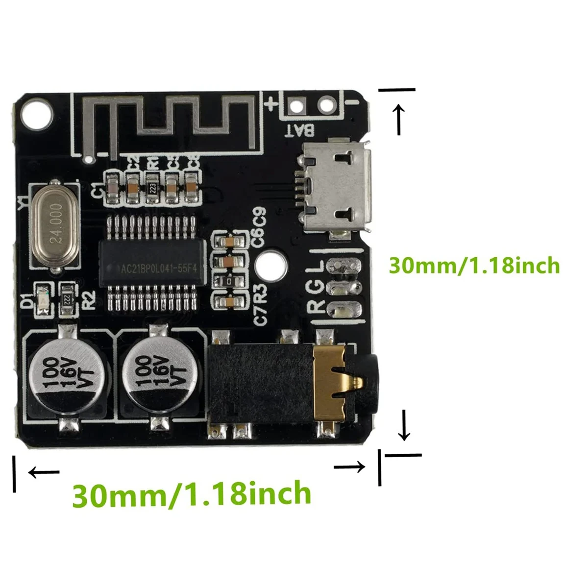 Bluetooth Audio Receiver Board, Módulo de Música Estéreo Sem Fio, MP3 Lossless Decoder Board, 4.1, 2Pcs