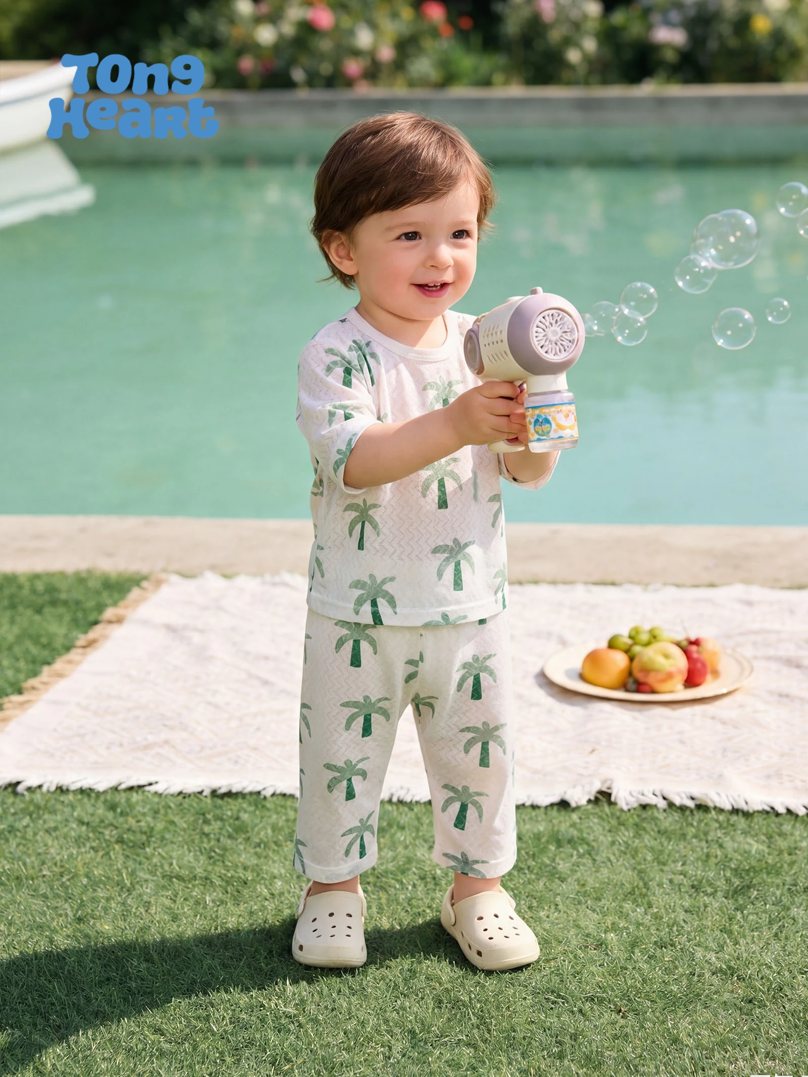 Baby Set Summer Lightweight Breathable 9-Inch Pants Infant Air Conditioning Clothing Children's Summer Wear